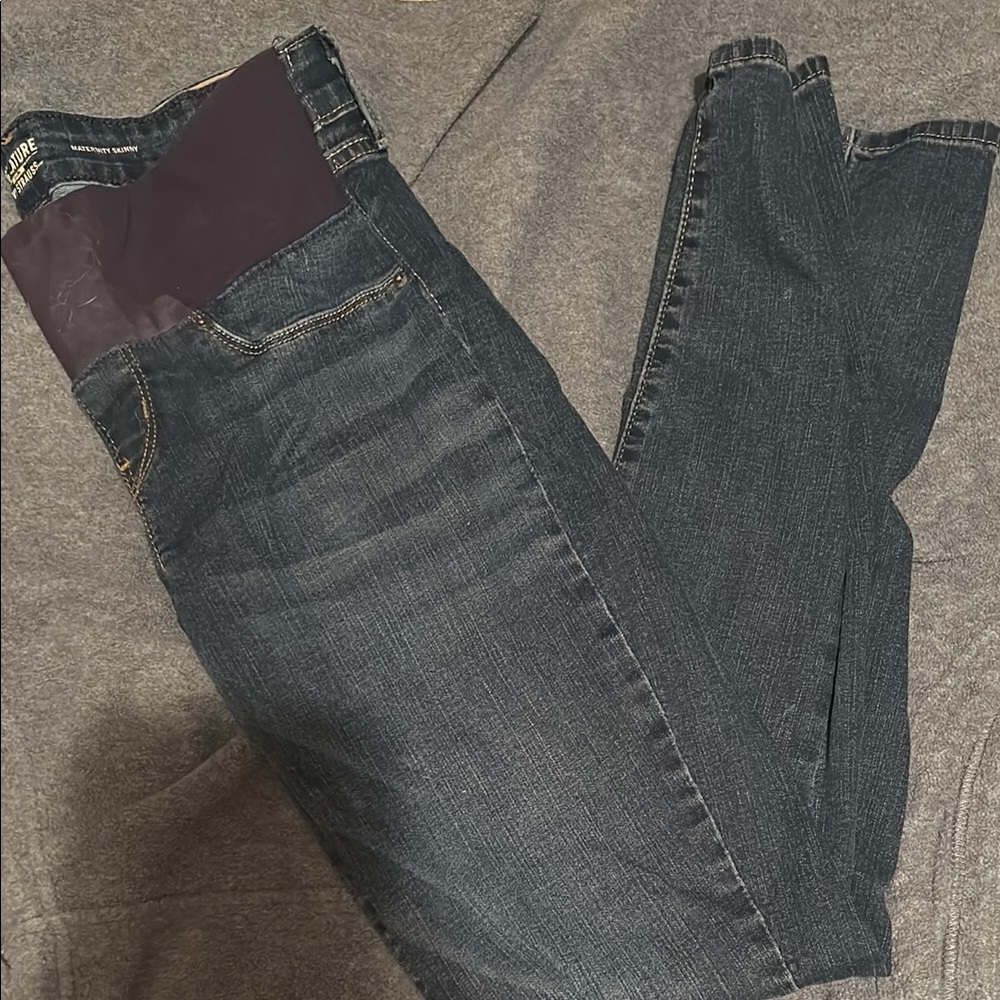 Hudson Dark Wash Jeans with Purple Patch